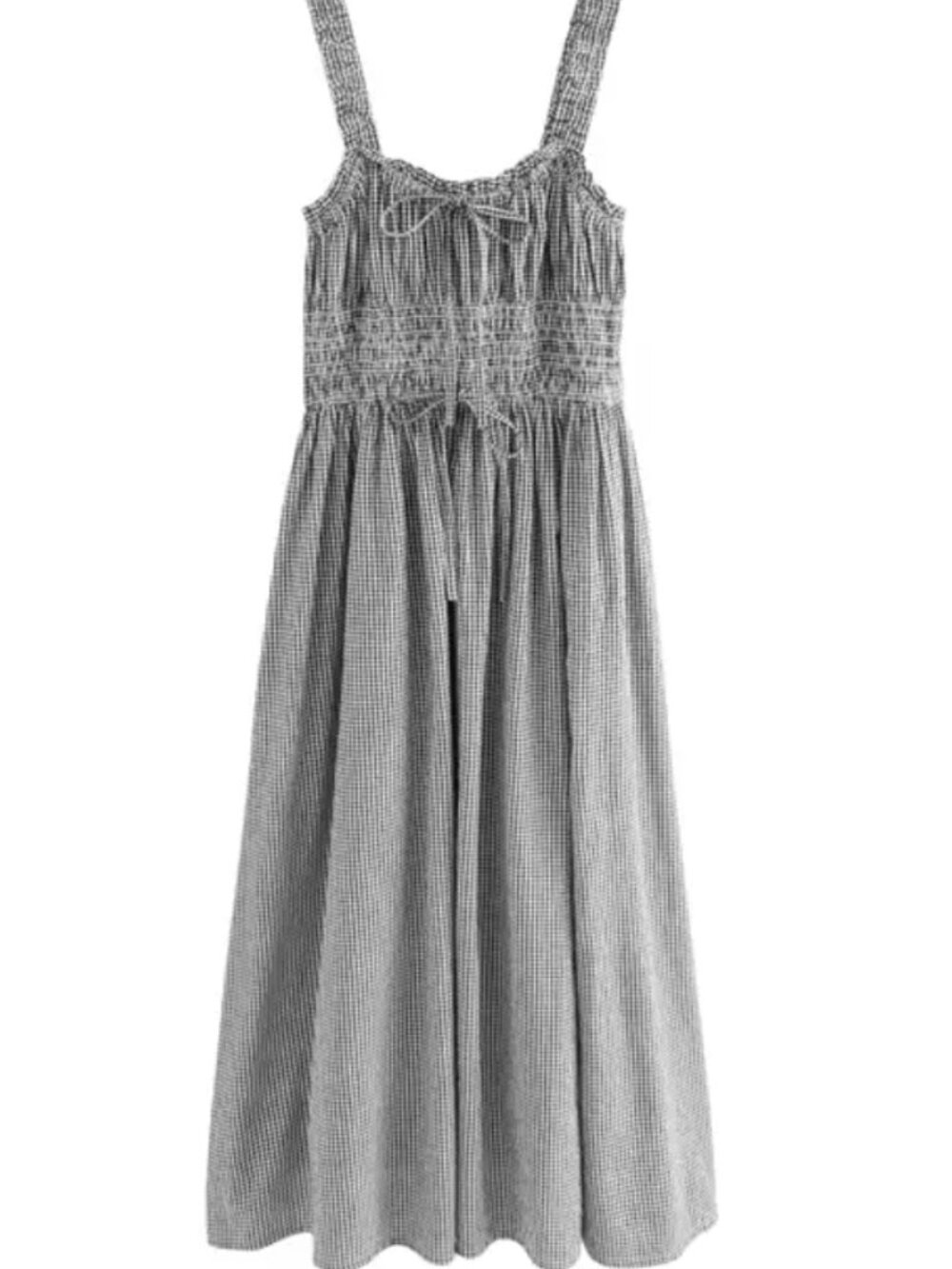 NEXT Gingham Smocked Maxi Dress size 8